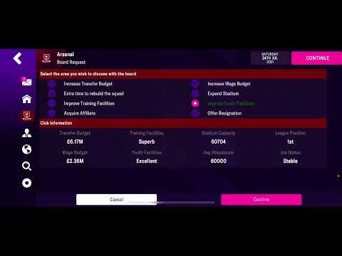 Football Manager 2022 Mobile – Manager Options, Board Requests and Holidays | FMM22 | FM 2022 Mobile