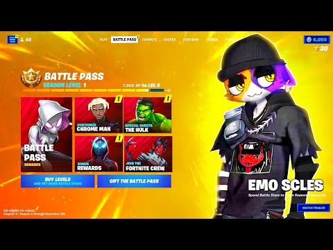 Fortnite Season 4 Battlepass (FULL SHOWCASE)