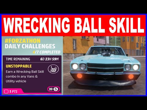 Forza Horizon 5 How to Get Wrecking Ball Skill – UNSTOPPABLE Forzathon Daily Challenge