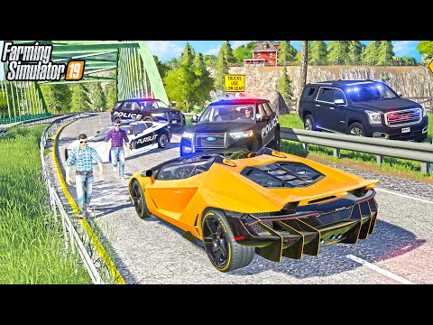 FUGITIVE ON THE LOOSE (POLICE CHECKPOINT) | FARMING SIMULATOR 2019