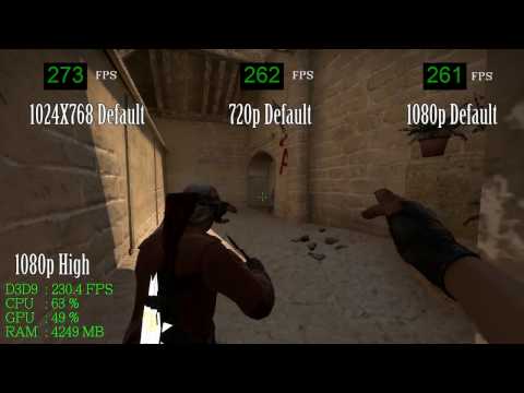 GeForce GTX 1060 — Intel Core i3-7100 — Counter Strike Global Offensive CSGO FPS Test