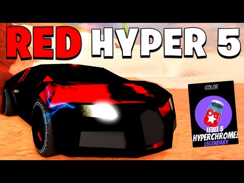 Getting a LEVEL 5 RED HYPERCHROME in Roblox Jailbreak