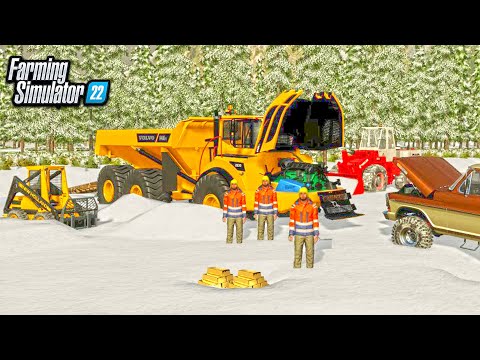 GOLD MINE GETS SHUT DOWN BY SNOW STORM! (4 FEET OF SNOW) | FARMING SIMULATOR 22