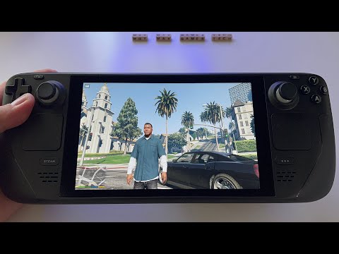 Grand Theft Auto 5 GTA V – high settings – Steam Deck handheld gameplay