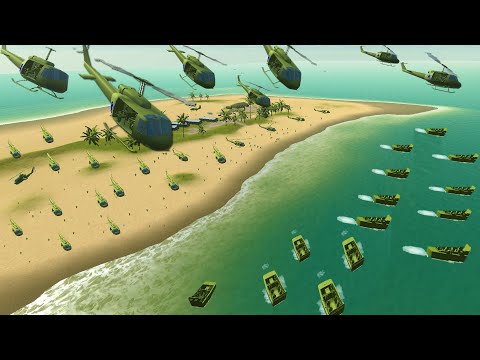 Green Army Men HELICOPTER Island INVASION! – Ravenfield: Battle Simulator