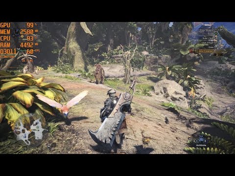 GTX 1060 6GB + i5 7500 – Monster Hunter: World [All Settings/1080p]