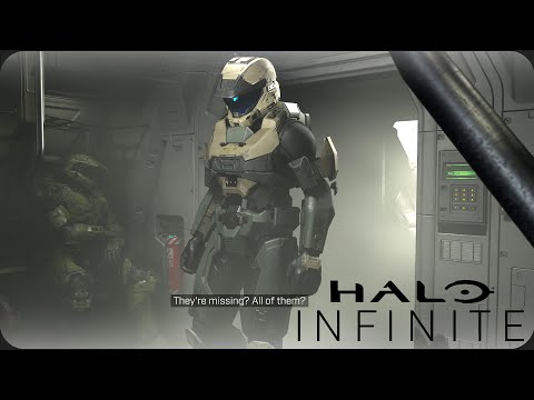 Halo Infinite but Spartan Agryna wears a Helmet and Finds Chief