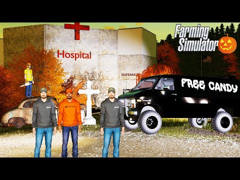 HAUNTED CAMPING NEAR ABANDONED HOSPITAL! (BUCH GET'S TAKEN) | FARMING SIMULATOR 22