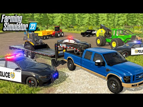 HE STOLE MY NEW SKID STEER?! (PULLED OVER BY POLICE)