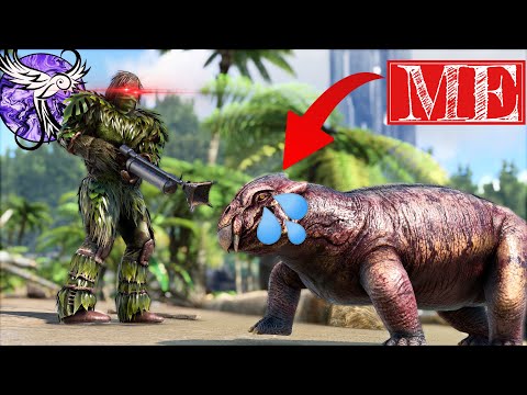 HIDING FROM A SERVER AS A DINO… Again… AGAIN! | ARK Survival Evolved