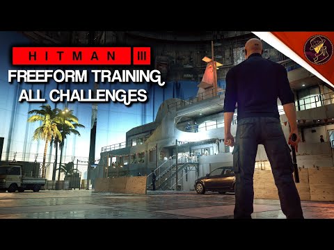 HITMAN 3 | Freeform Training | All Challenges in 1 | Walkthrough | ICA Facility | HITMAN Trilogy