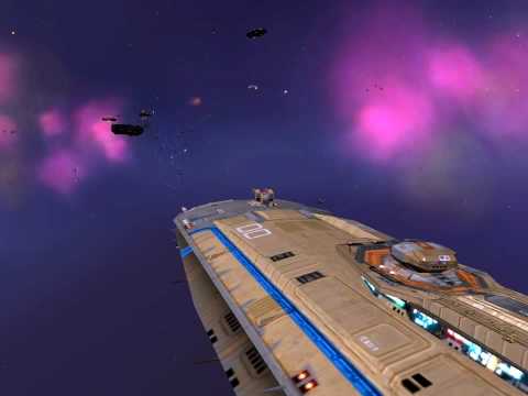 Homeworld 2 ADV Destroyers in Battle