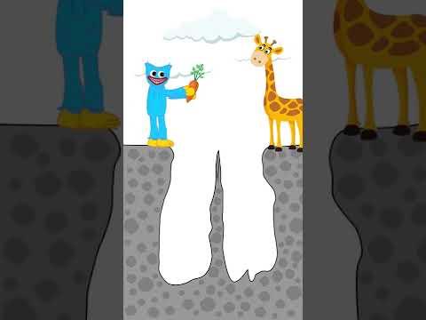 Huggy Wuggy wanted to hurt Giraffe but couldn't | Funny Animation 🤣🤣🤣 #shorts #animation #story