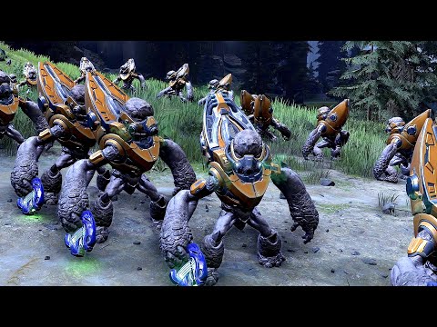 Hunter vs 50 Grunts – HALO INFINITE NPC Wars
