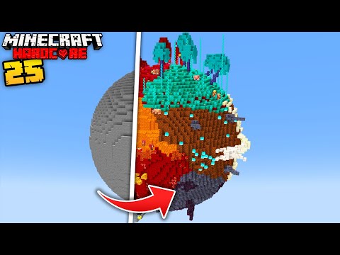 I Built a Planet in Minecraft Hardcore