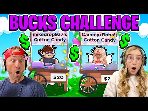 I Challenge My Dad To A Cotton Candy Stand Battle! Roblox Adopt Me!