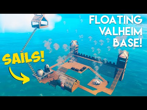 I Made a FLOATING Valheim Base That SAILS!!!