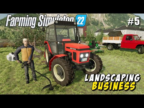 I STARTED A LANDSCAPING BUSINESS with $0 🚜#5🚜Farming Simulator 2022