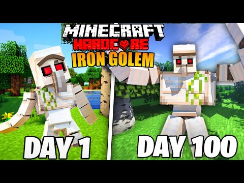 I Survived 100 Days As a Iron Golem in Hardcore Minecraft…