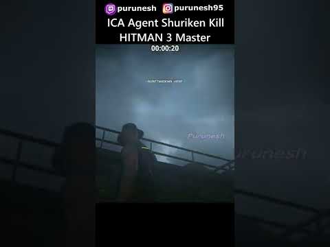 ICA Agent Shuriken Kill ✧✧✧ HITMAN 3 Respect #Shorts
