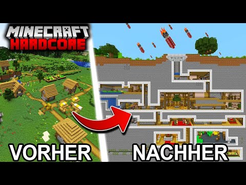 Ich habe ein Dorf in einen Bombenschutzbunker verwandelt! – Minecraft Hardcore