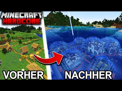 Ich habe ein Dorf in Minecraft Hardcore UNTER WASSER verlegt!