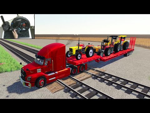 Indian Tractor Showroom #1 | Transporting Colorful Tractors – Farming Simulator 19 | FS19