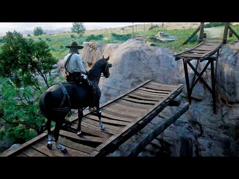 INTENTA CRUZAR ESTE PELIGROSO PUENTE | RED DEAD REDEMPTION 2