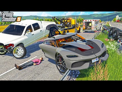 INTERSTATE ACCIDENT (AMBULANCE RESCUE) | FARMING SIMULATOR 2019
