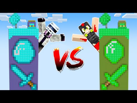 ISLA de DIAMANTE vs ISLA de ESMERALDA en MINECRAFT 😱 ¿Cuál es mejor?