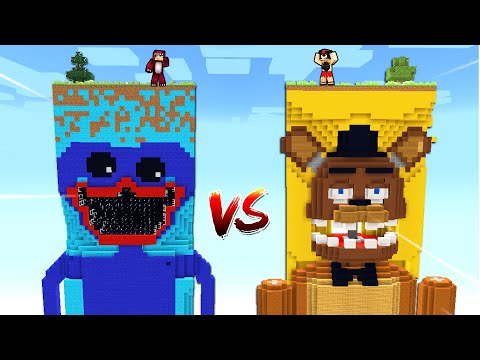 ISLA de HUGGY WUGGY vs ISLA de FREDDY 😱 Poppy Playtime vs FNAF en MINECRAFT