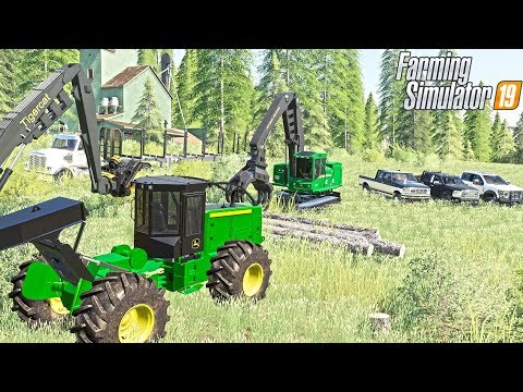 JOHN DEERE LOGGING SET UP | $100,000 DAY | FARMING SIMULATOR 2019