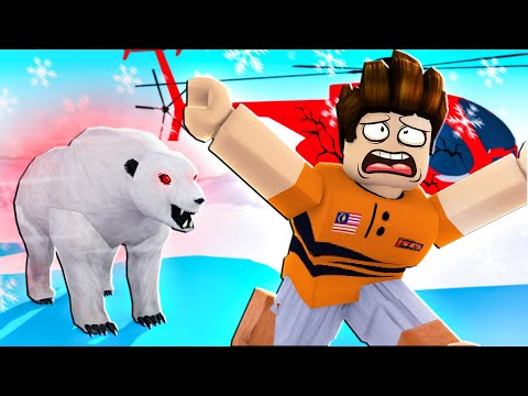 Kena Kejar Dengan Beruang Kutub Di Antartica!!! [Helicopter [Story] 🚁] (Roblox Malaysia)