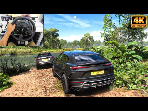 Lamborghini Urus & Range Rover Velar | OFFROAD CONVOY | Forza Horizon 5-Thrustmaster T300RS gameplay