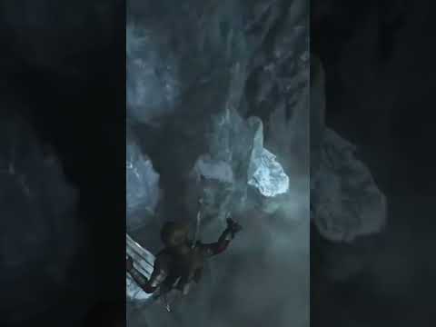 Lara Croft has forgot to fly in the middle…(Rise of the Tomb Raider) #riseofthetombraider #shorts