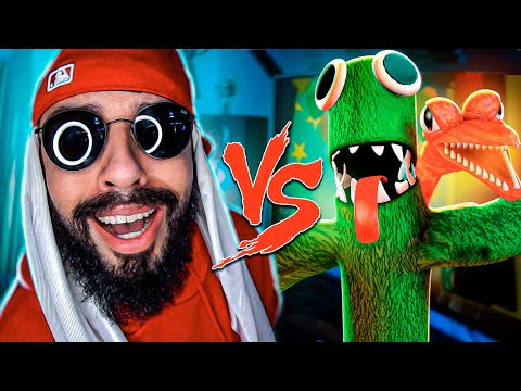 Laranja e Verde do Roblox (Rainbow Friends) Vs. Mussoumano – Batalha com Games