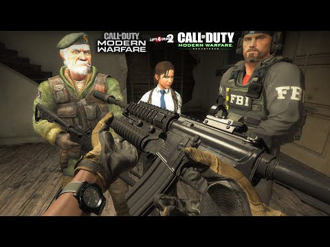 Left 4 Dead 2 Call of Duty Modern Warfare 2019 and Remastered Weapons in NO HUD Online Gameplay