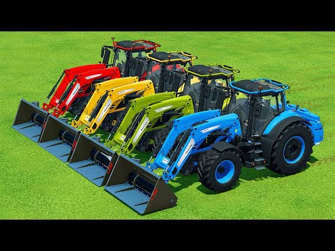 LOAD STONE ON TRUCKS WITH VALTRA TRACTORS – Farming Simulator 22