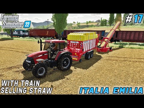 Loading straw to train wagons, sowing soybeans | Italian Farm | Farming simulator 22 | Timelapse #17