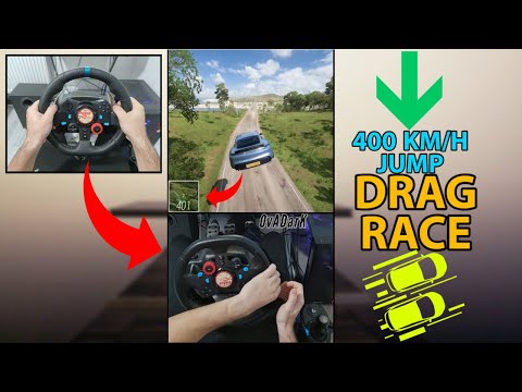 Longest DRAG STRIP in Forza Horizon 5 / Steering Wheel & Shifter Logitech G29 #SHorts