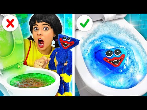 Los mejores artículos de baño- Geniales tips con Huggy Wuggy por La La Vida Juegos