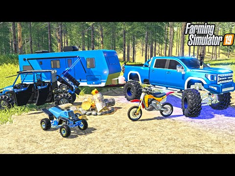 LUXERY LIFTED CAMPING SETUP | RIPPING TRAILS | FARMING SIMULATOR 2019