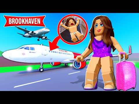 MÃE ABANDONA BEBÊ DENTRO DO AVIÃO | Historinhas Brookhaven RP🏡 | Roblox