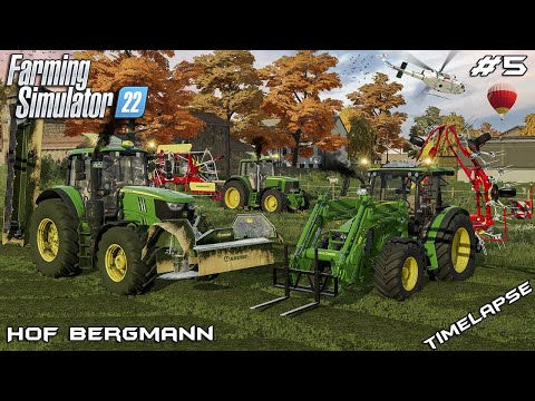 Making HAY with John Deere TRACTORS | Hof Bergmann | Farming Simulator 22 | Episode 5
