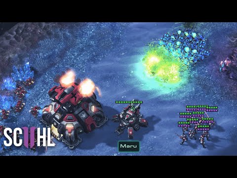 Maru's Defense vs. MASS BANELINGS – Starcraft 2: Maru vs. Solar