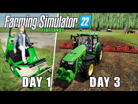 MEGA Challenge from $0 on FLAT MAP🚜Ep. 2🚜Farming Simulator 2022 timelapse