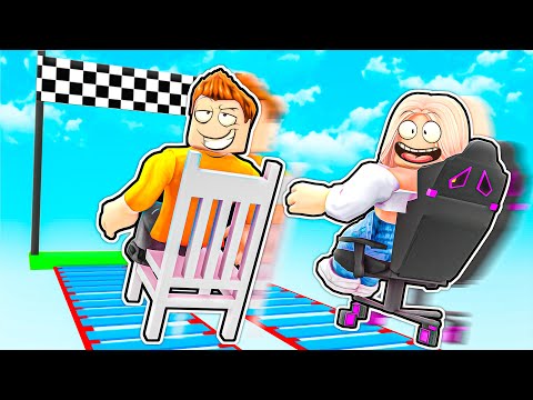 MEGA WYŚCIG KRZESEŁ Z NIEOGRANICZONĄ PRĘDKOŚCIĄ w ROBLOX! (Chair Racing)