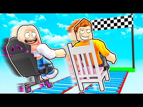 MEGA WYŚCIG KRZESEŁ Z NIEOGRANICZONĄ PRĘDKOŚCIĄ w ROBLOX! (Chair Racing)