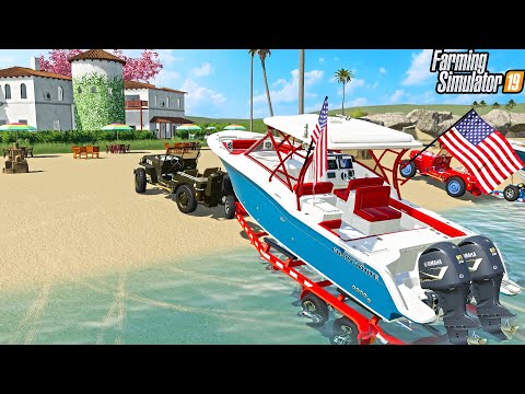 MEMORIAL WEEKEND BOATING! | LAKEHOUSE MANSION | FARMING SIMULATOR 2019