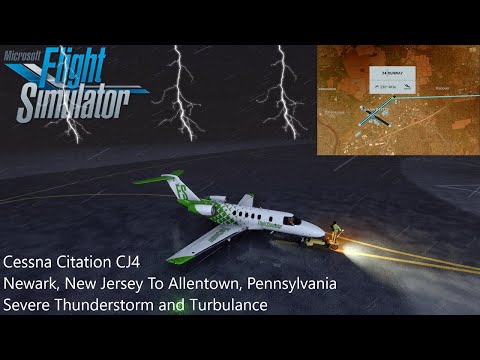 Microsoft Flight Simulator | Newark, NJ(EWR) To Allentown, PA(KABE) Severe Weather | With Commentary